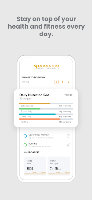 Momentum Fitness and Health Screenshot 1
