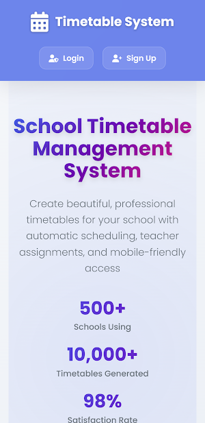 Schools Timetable Screenshot 0