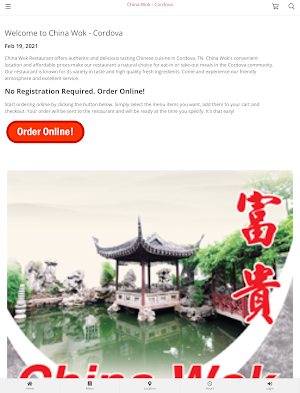 China Wok - Cordova Ordering Screenshot 2