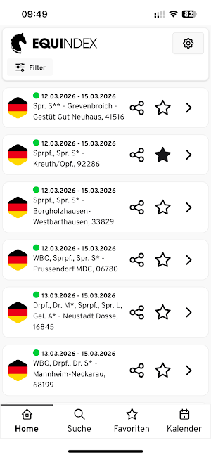 Equindex - Equestrian App Screenshot 1