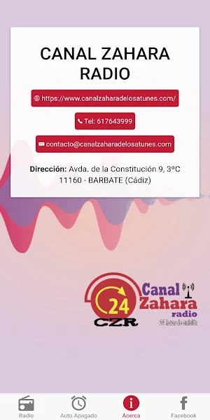 Canal Zahara Radio. CZR Screenshot 2