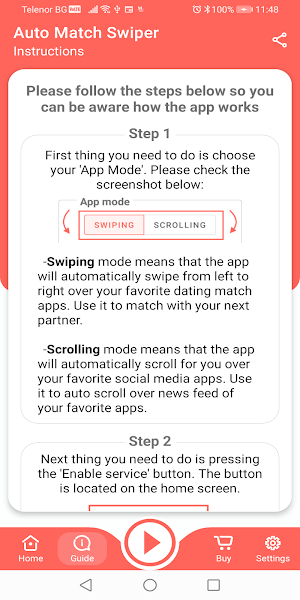 Auto Like Match Swing Right Liker & Auto Scroll Screenshot 2