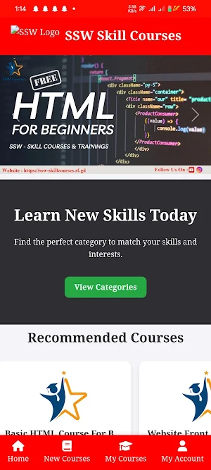 SSW- Skill Courses & Trainings Screenshot 0