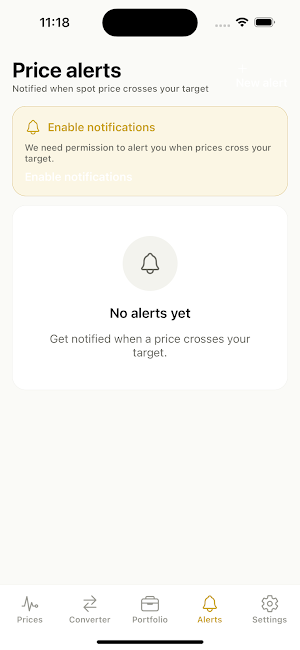 Gold Price — Spot & Portfolio Screenshot 0