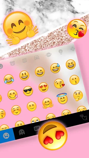 Girly Pink Glitter Keyboard Theme Screenshot 2