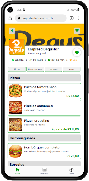 Degustar Delivery Screenshot 2