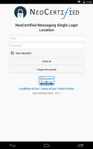 NeoCertified Secure Email Screenshot 3