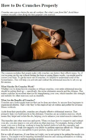 How to Do Crunches Exercises Screenshot 1