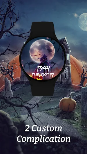 Anime Girl Halloween WatchFace Screenshot 1