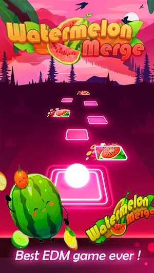 Watermelon Tiles Hop Screenshot 2