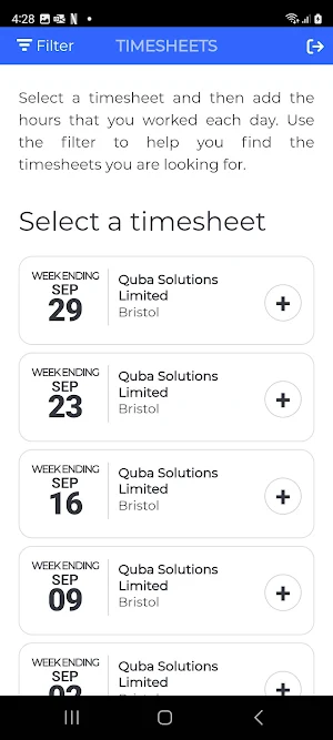 Blueprint Recruit E Timesheets Screenshot 1