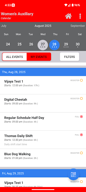 Women's Auxiliary Screenshot 2