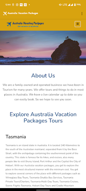 Australia Vacation Package Screenshot 0