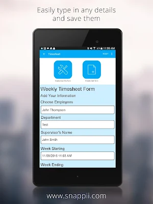 Construction time sheets Screenshot 1