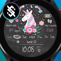 BFF9- Blackboard Art Unicorn
