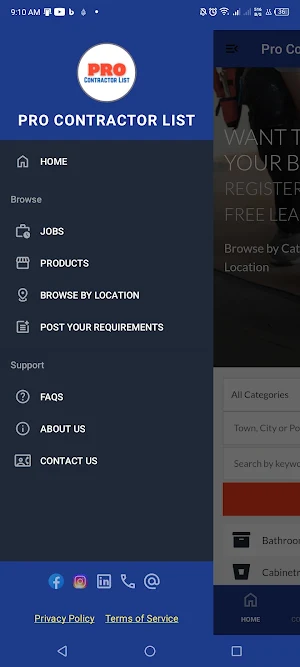 Pro Contractor List Screenshot 1