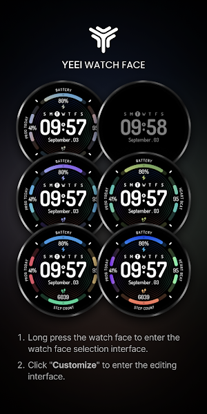 Colorful data: Watch Face Screenshot 1