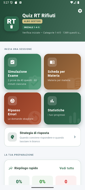 Quiz RT Rifiuti Albo Gestori Screenshot 0