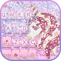 Glitter Unicorn Keyboard Theme