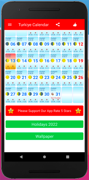 Türkiye Takvimi 2022 Screenshot 2