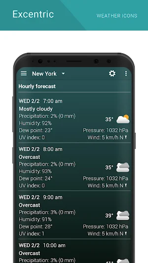 Excentric weather icons Screenshot 3