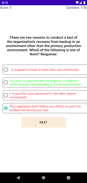 CCSP Exam Practice Question Screenshot 3