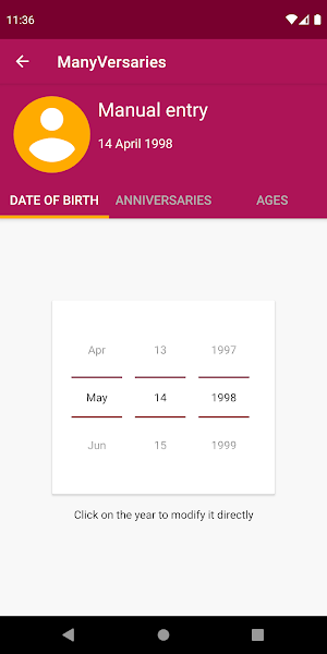 ManyVersaries - Birthdays and anniversaries Screenshot 3