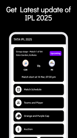 IPL 2025 Live Schedule Screenshot 0
