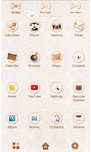 Lace & Ribbons Theme +HOME Screenshot 1