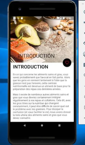 Aliments riches en bons gras Screenshot 1