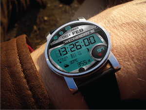 Digital Slant Sport Watch Face Screenshot 0