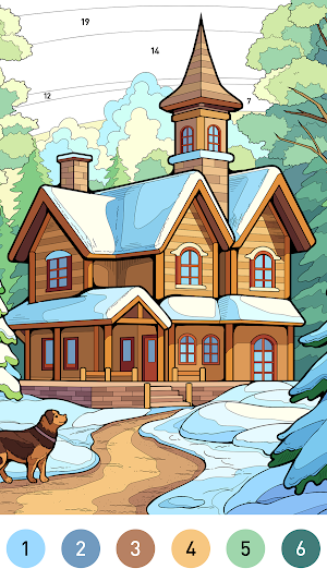 House Color by number game Screenshot 2