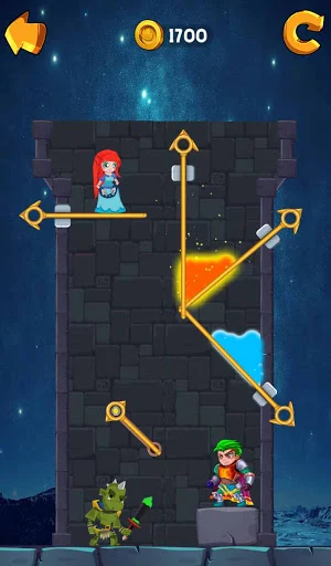 Hero Rescue PRO - Pin Pull - Save Princess Screenshot 1