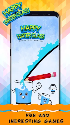 Happy Water Glass – Draw and F Screenshot 0