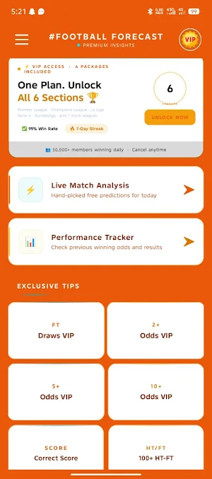 FOOTBALL FORECAST TIPS Screenshot 1