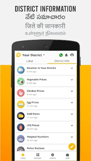 Lokal App - Telugu, Tamil & Hindi Local News, Jobs Screenshot 3