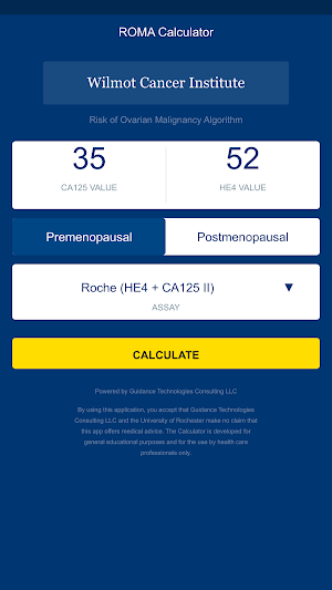 ROMA Calculator Screenshot 1