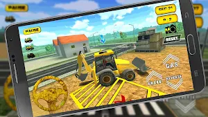 City Construction Backoe 3D Screenshot 2