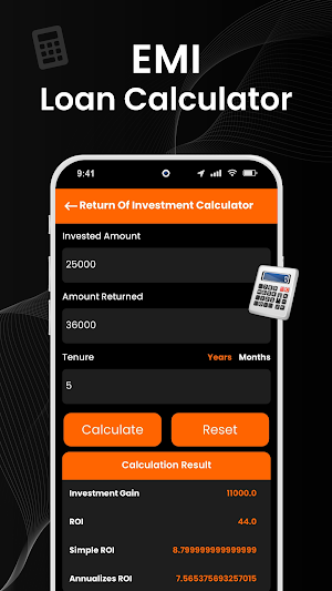 LoanTool - EMI Loan Calculator Screenshot 1