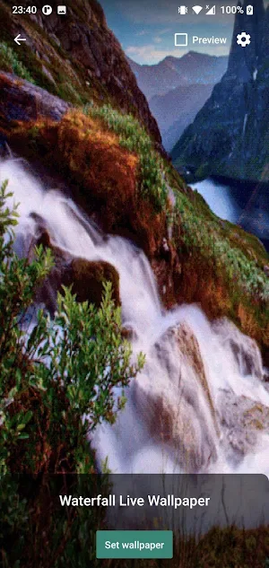 Waterfall Live Wallpaper Sound Screenshot 1