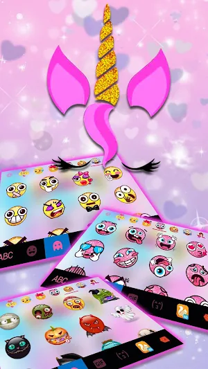 Dream Glitter Unicorn Keyboard Theme Screenshot 3