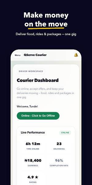 QServe Courier: Drive and Earn Screenshot 2