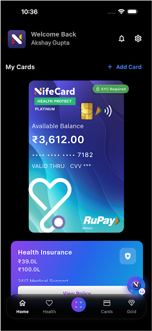NiFeCard – Health & Wellness Screenshot 0