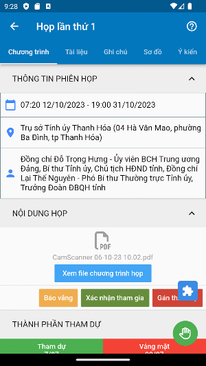 eCabinet Tỉnh Uỷ Thanh Hoá Screenshot 2