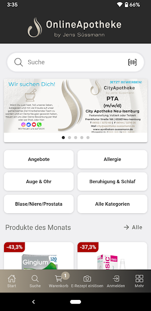 Onlineapotheke Süssmann Screenshot 0