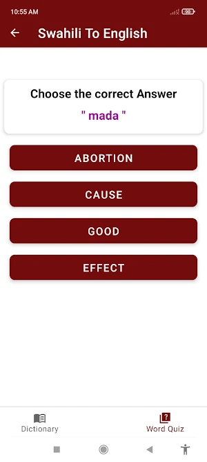 Swahili to English Dictionary Screenshot 1