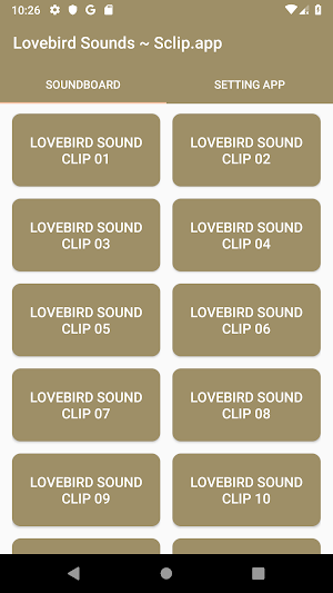 Lovebird Sound Collections ~ Sclip.app Screenshot 0