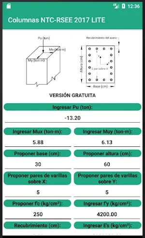 Diseño de columnas NTC - RSEE 2017 LITE Screenshot 1