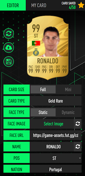NHDFUT 24 Card Creator Screenshot 2