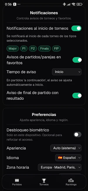 Padelscore: Ver y resultados Screenshot 2